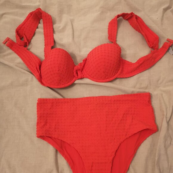 Etam Red Swimsuit - Picture 1 of 4